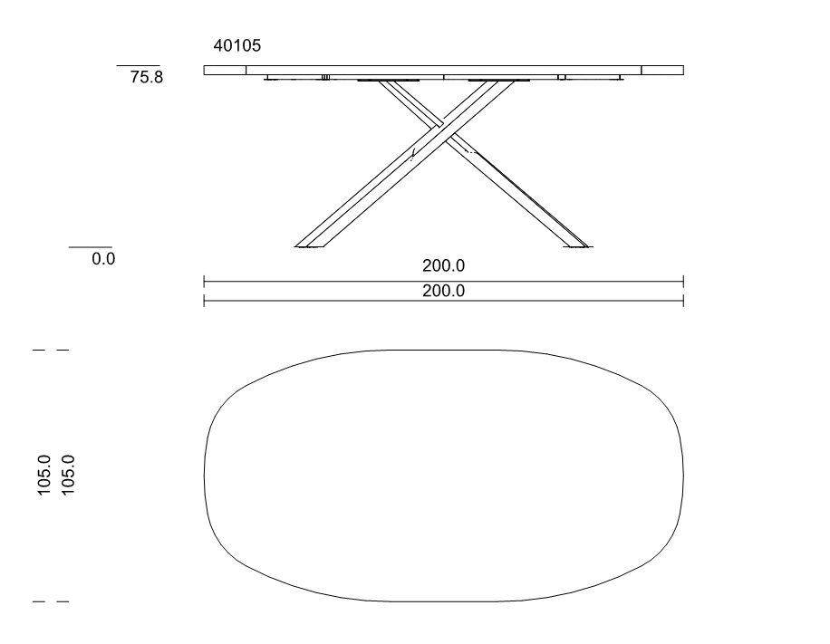 40105 | ET-ALT200: 2000 mm lang, 1050 mm breit 