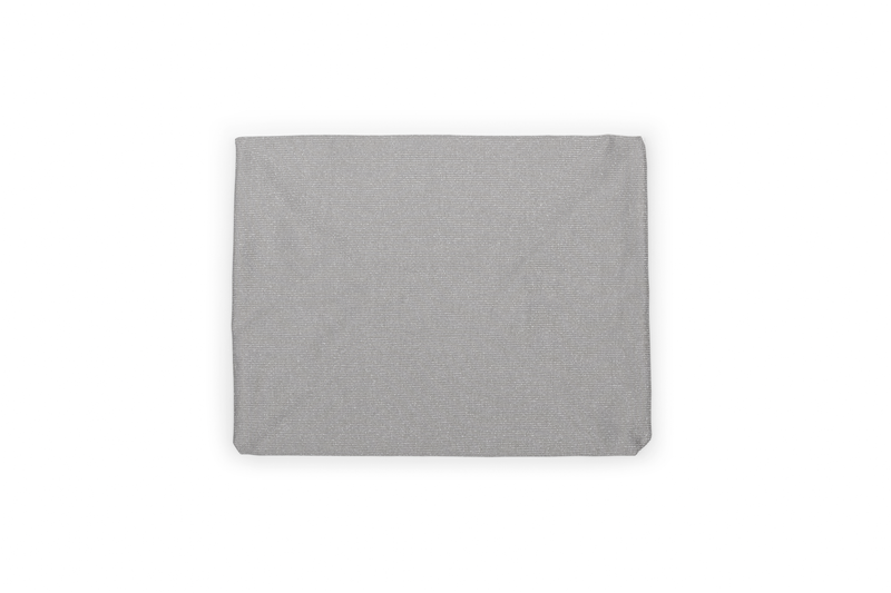 freistil Rolf Benz 122 ECHT -  Husse Sitz (Ersatzbezug) | 90 x 70 cm Grauer rechteckiger Tischläufer aus Baumwolle auf weißem Hintergrund