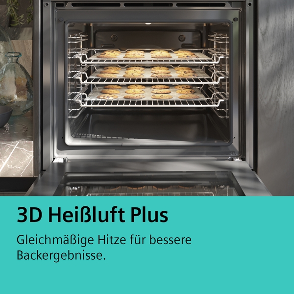 Siemens studioLine HB478G5B6 iQ500 Einbau-Backofen 60 x 60 cm Schwarz, Edelstahl