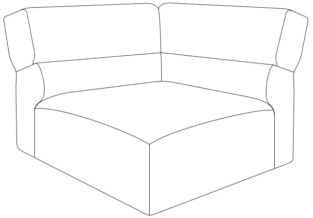 DW.V.D009519 designwerk Vola - Ecke | B: 122 cm | D009519
