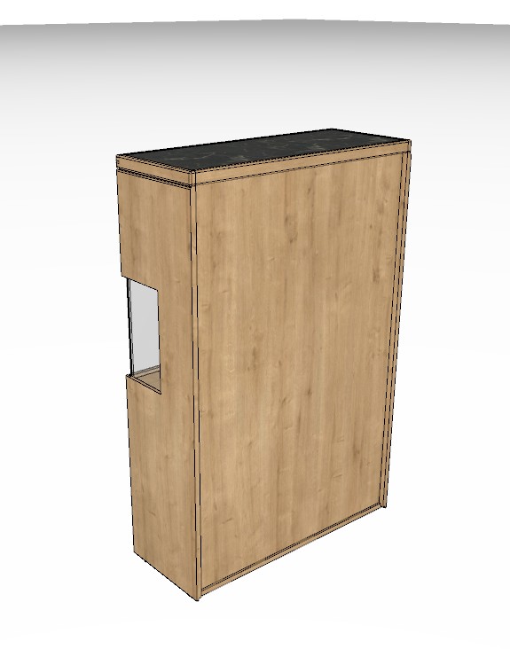 Wöstmann WM 2520 - Highboard | Type 4940 | B: 91,9 cm | Wildeiche massiv, Keramik