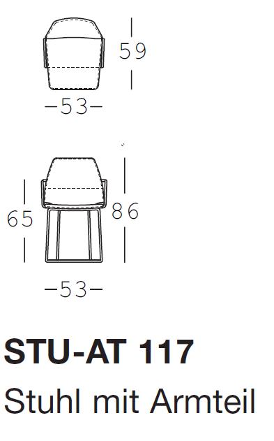 freistil 117 | Stuhl mit Armteil 