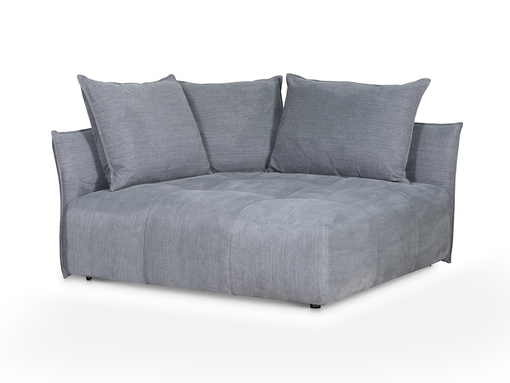 designwerk Palace - Megasessel Ein modernes graues Zweisitzer-Sofa mit weichen Kissen, das Komfort für zwei Personen bietet