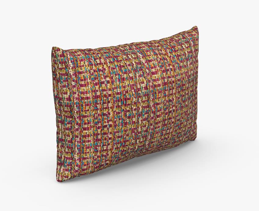 freistil Rolf Benz 198 - Rückenkissen | 60 x 40 cm Ein dekoratives Kissen mit einem farbenfrohen geometrischen Muster, ideal zur Verschönerung von Wohnräumen.