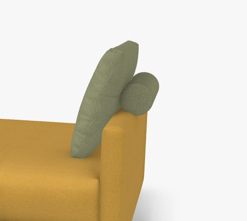 freistil Rolf Benz 142 - Rückenkissen mit Rolle | 80 x 56 grünes rechteckiges sofarückenkissen freistil rolf benz 142