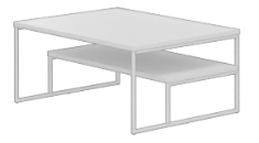 N.W.CT-DAK25 nobilia - Couchtisch Dakar | Tischplatte 25 mm stark | 2 Größen konfigurierbar