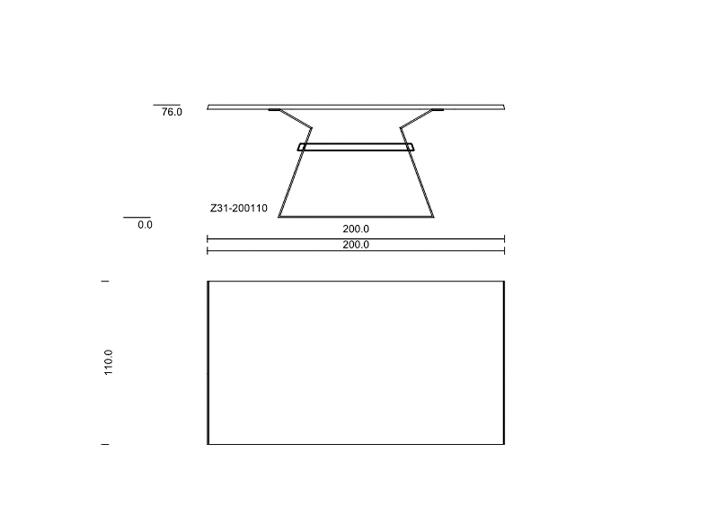 L x B 200,0 x 110,0  cm