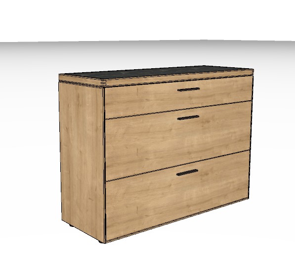 Wöstmann WM 2520 - Sideboard | Type 2252 | B: 121,9  cm | Wildeiche massiv, Keramik