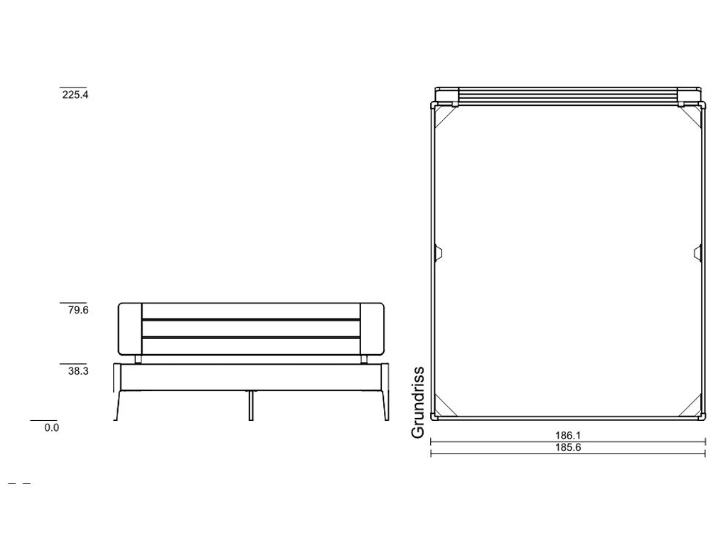 180 x 210 cm