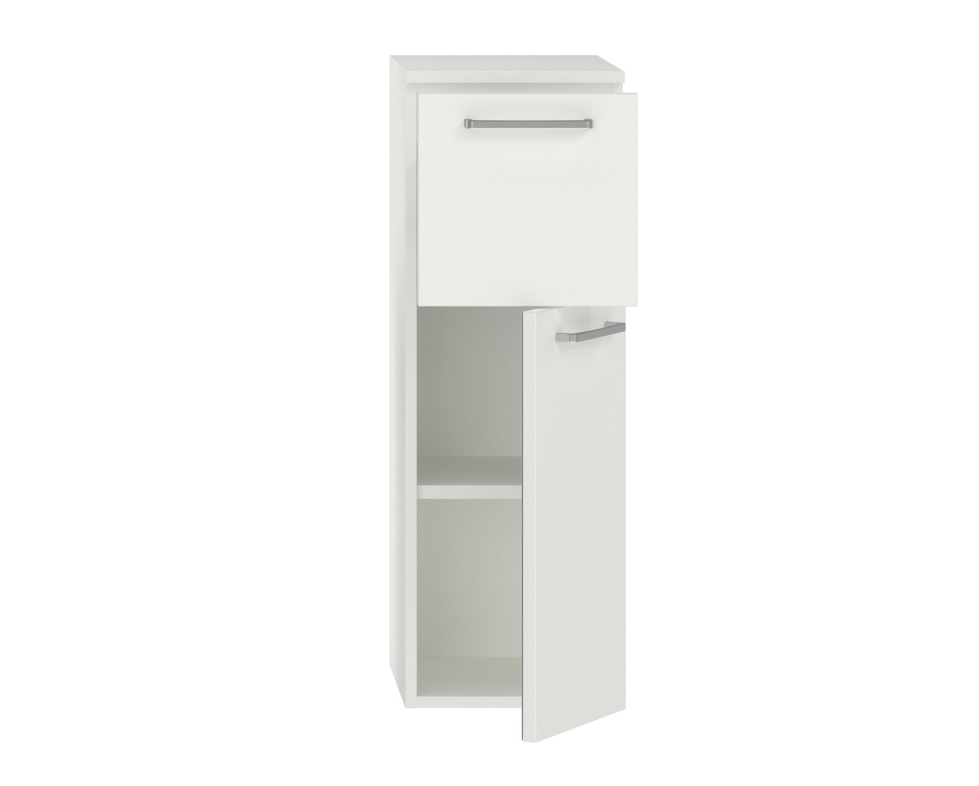 Badschrank weiß mit Tür und Schublade nobilia