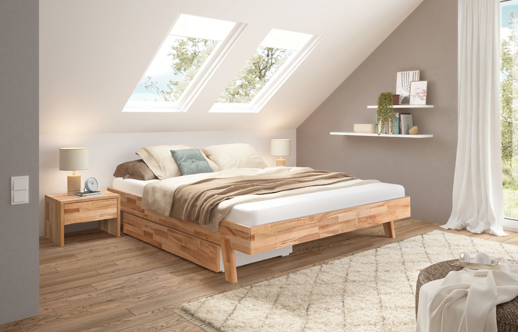 Hasena - Trento Bett Molino | Rahmen Trento 16 | Füße Getano | konfigurierbar
