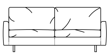 F.134.SOB202 freistil Rolf Benz 134 - Sofabank | B: 202  cm | SOB 134/202
