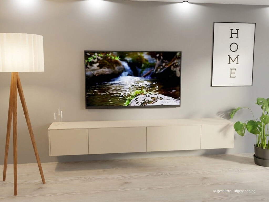 Sudbrock Goya - Lowboard | 2 Türen, 1 Klappe, 1 Schublade | B: 265,2 cm