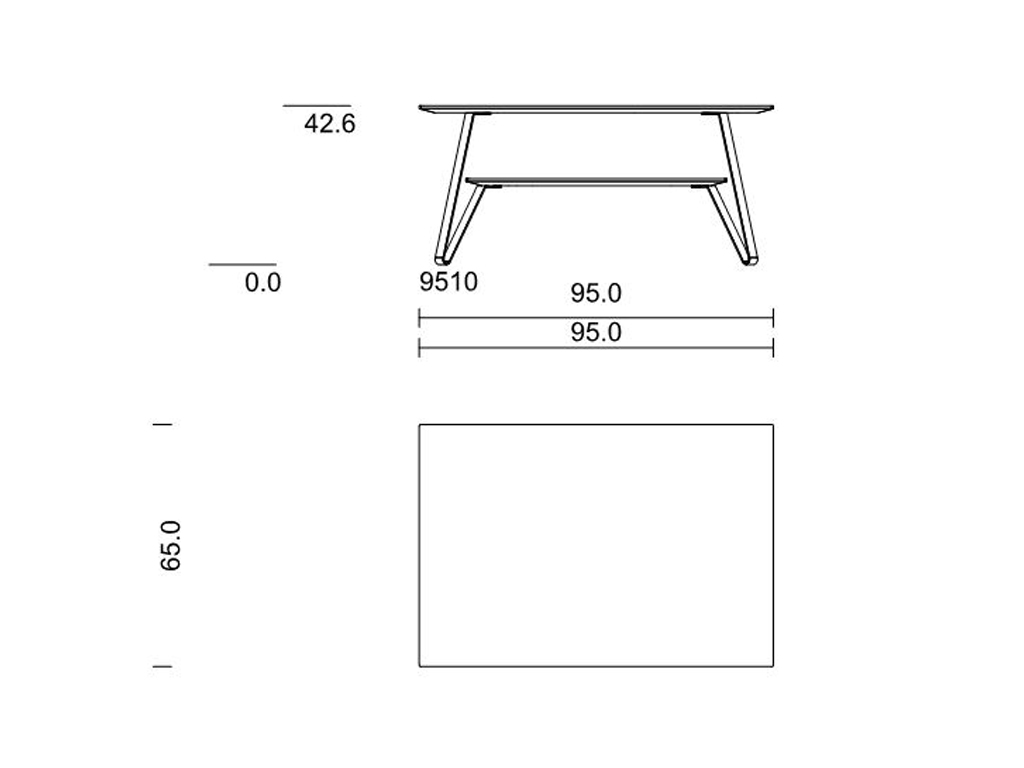 Type 9510 | B 95,0 cm x  H 42,6 cm x  T 65,0 cm