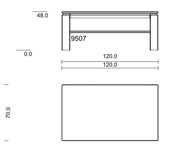 Wöstmann. Soleo 3000 | Couchtisch | Type 9522/9507 | B: 120,0 cm