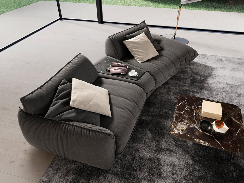 designwerk Fluffy - Polstergarnitur mit Trapezelement | B: 373 cm