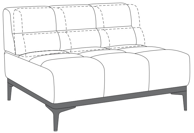 DW.O.D115117 designwerk Oasis - Element 105 ohne Armteil | B: 105 cm | mit Rückenverstellung | D115117