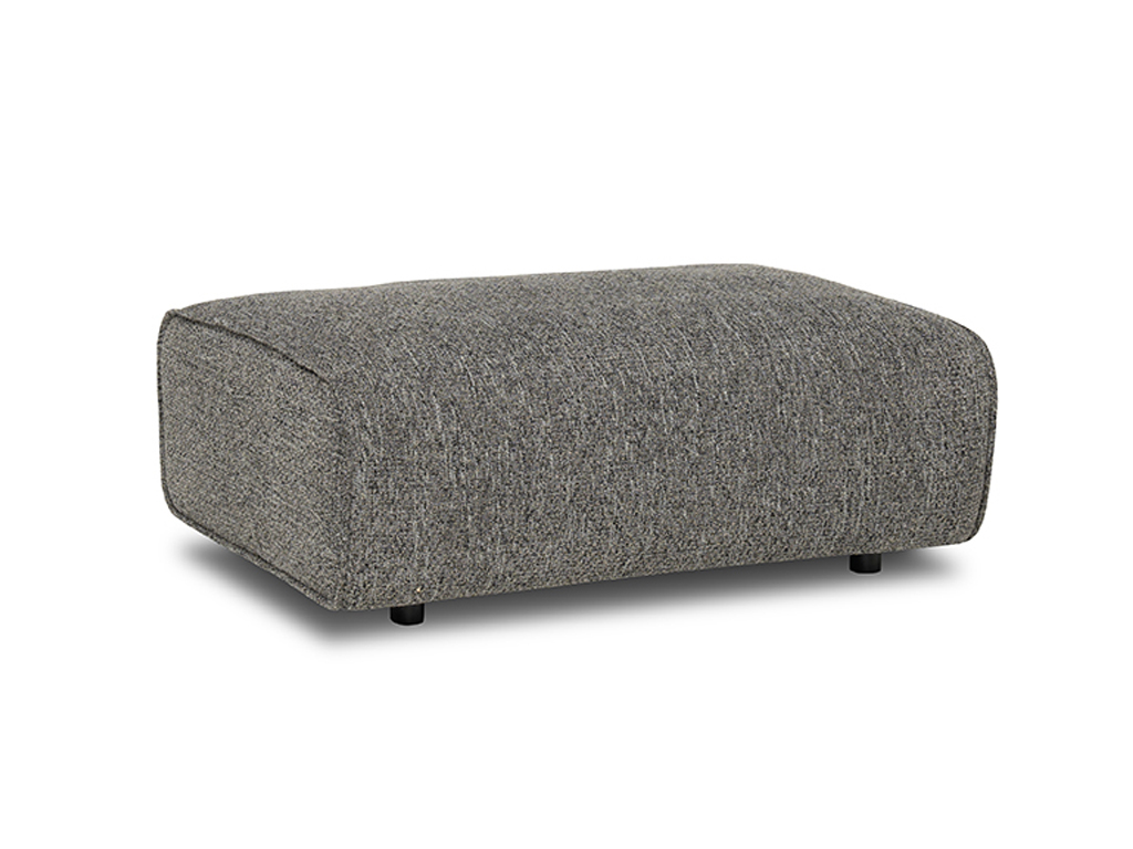 designwerk Colosseo - Megahocker Rechteckiger grauer Hocker mit weichem Stoffbezug und kleinen Füßen
