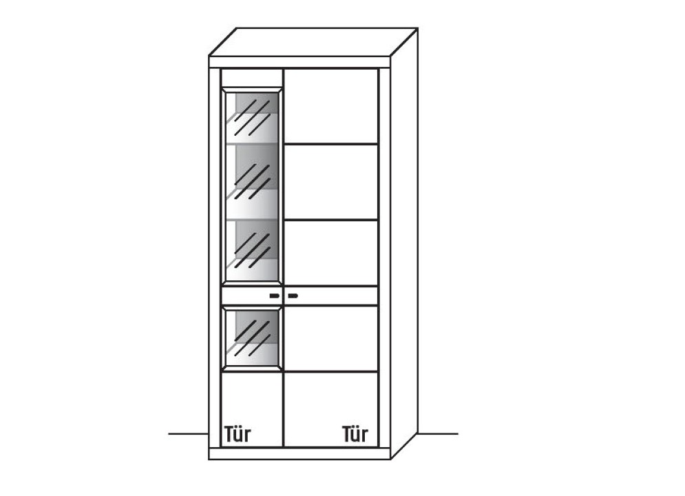 Illustration eines Schrankes vor weißem Hintergrund