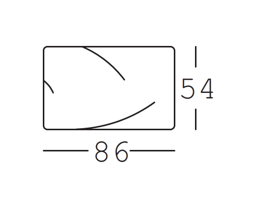 freistil Rolf Benz 134 -  Polsterbank | B: 86 cm | PB-134/86 x 54 Illustration eines Sofaelements vor weißem Hintergrund freistil Rolf Benz 134