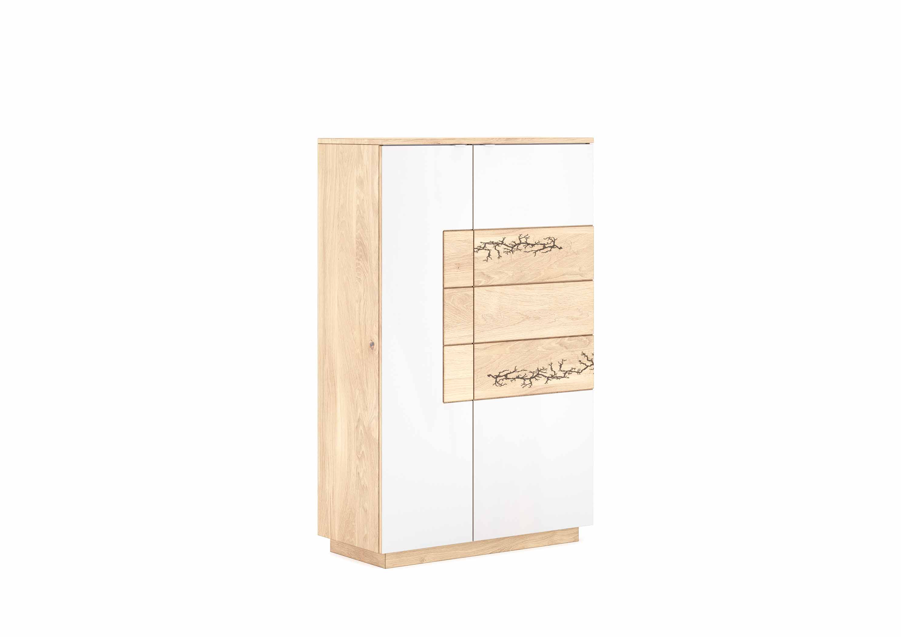 Wimmer Signatura | Highboard mit Türen | 153115/153116 Eleganter Holzschrank mit dekorativen Verzierungen auf den Türen