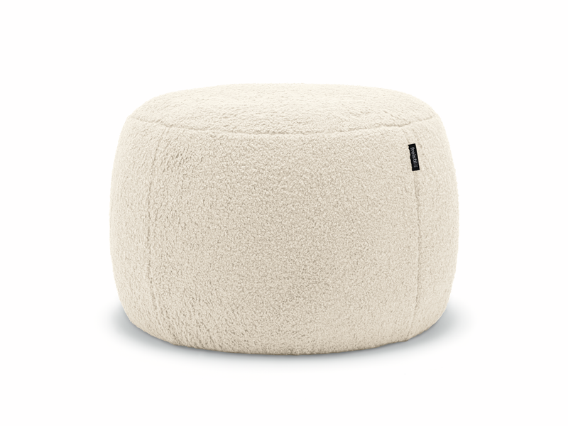 freistil Rolf Benz 173 - Hocker rund | Teddy Edition | 6530 cremeweiß Runder, beiger Pouf mit weichem Stoffbezug in schlichtem Design