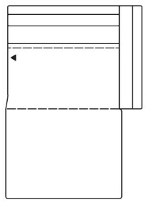 Illustration eines Sofaelements vor weißem Hintergrund freistil Rolf Benz 170