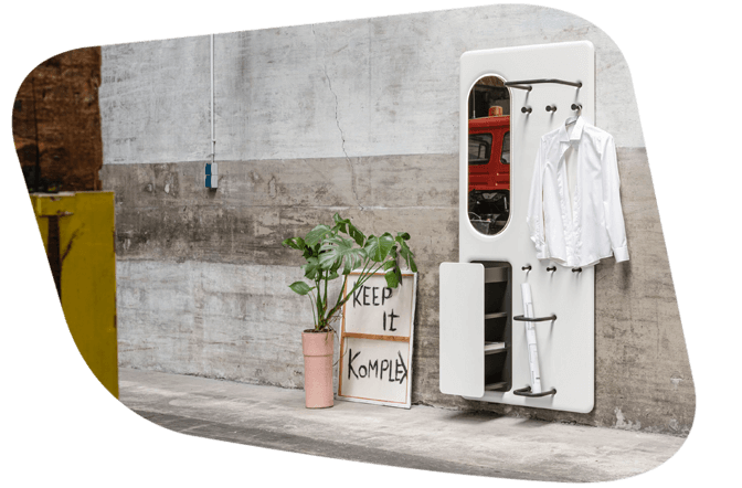 Garderobe in ausgefallener Designeroptik