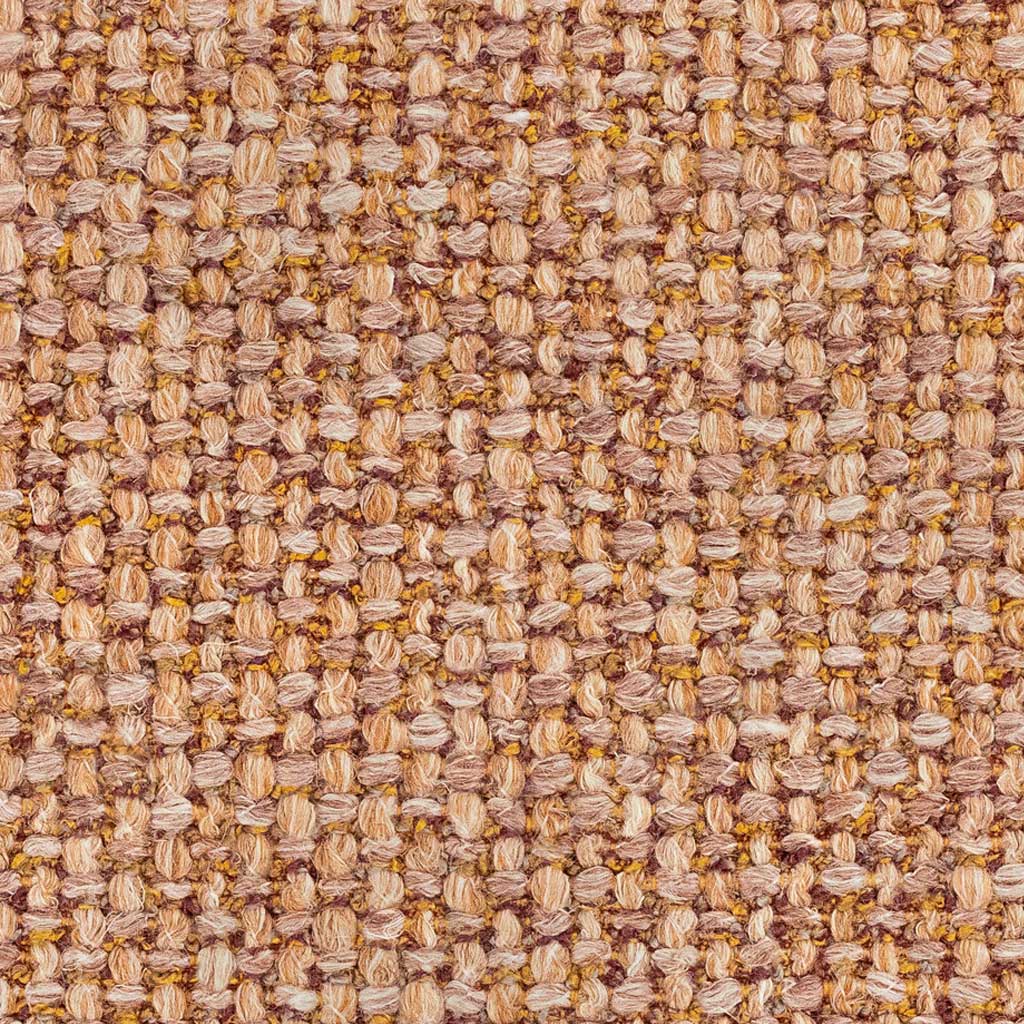 Detailaufnahme eines hellbraunen, strukturierten Stoffes mit gewebtem Muster