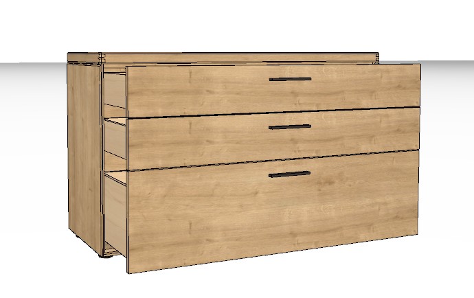 Wöstmann WM 2520 - Sideboard | Type 2261 | B: 121,9  cm | Wildeiche massiv