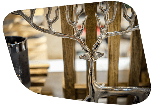 Metallhirsch Deko