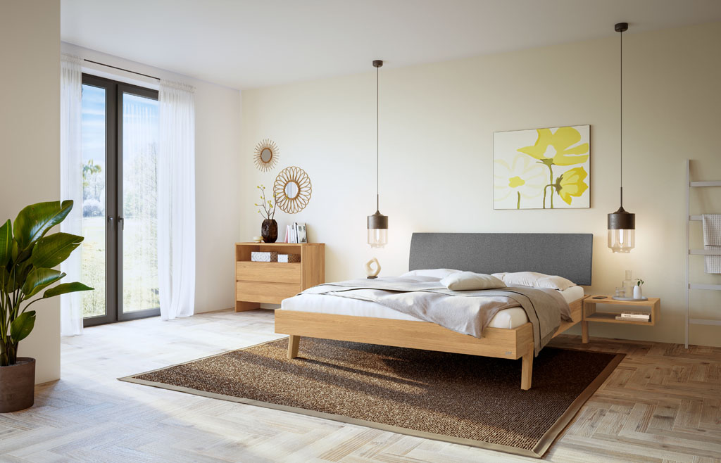Hasena - Trento Bett Lorenzo | Rahmen Trento 16 | Kopfteil Lecco | Füße Getano | konfigurierbar