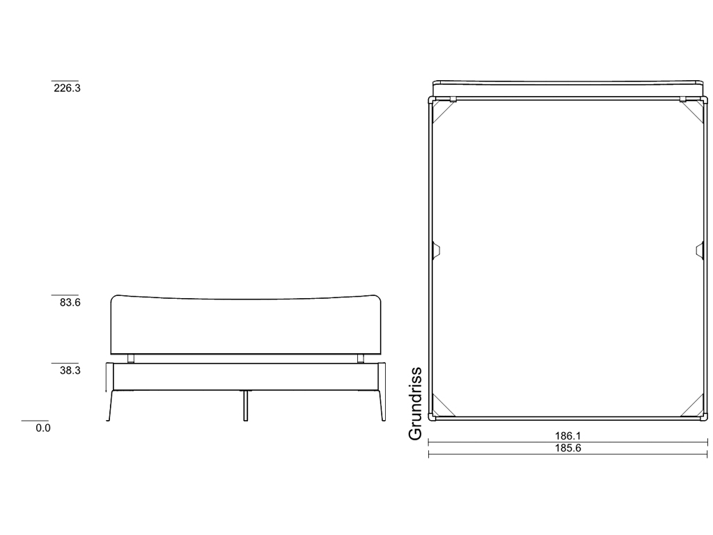 180 x 210 cm