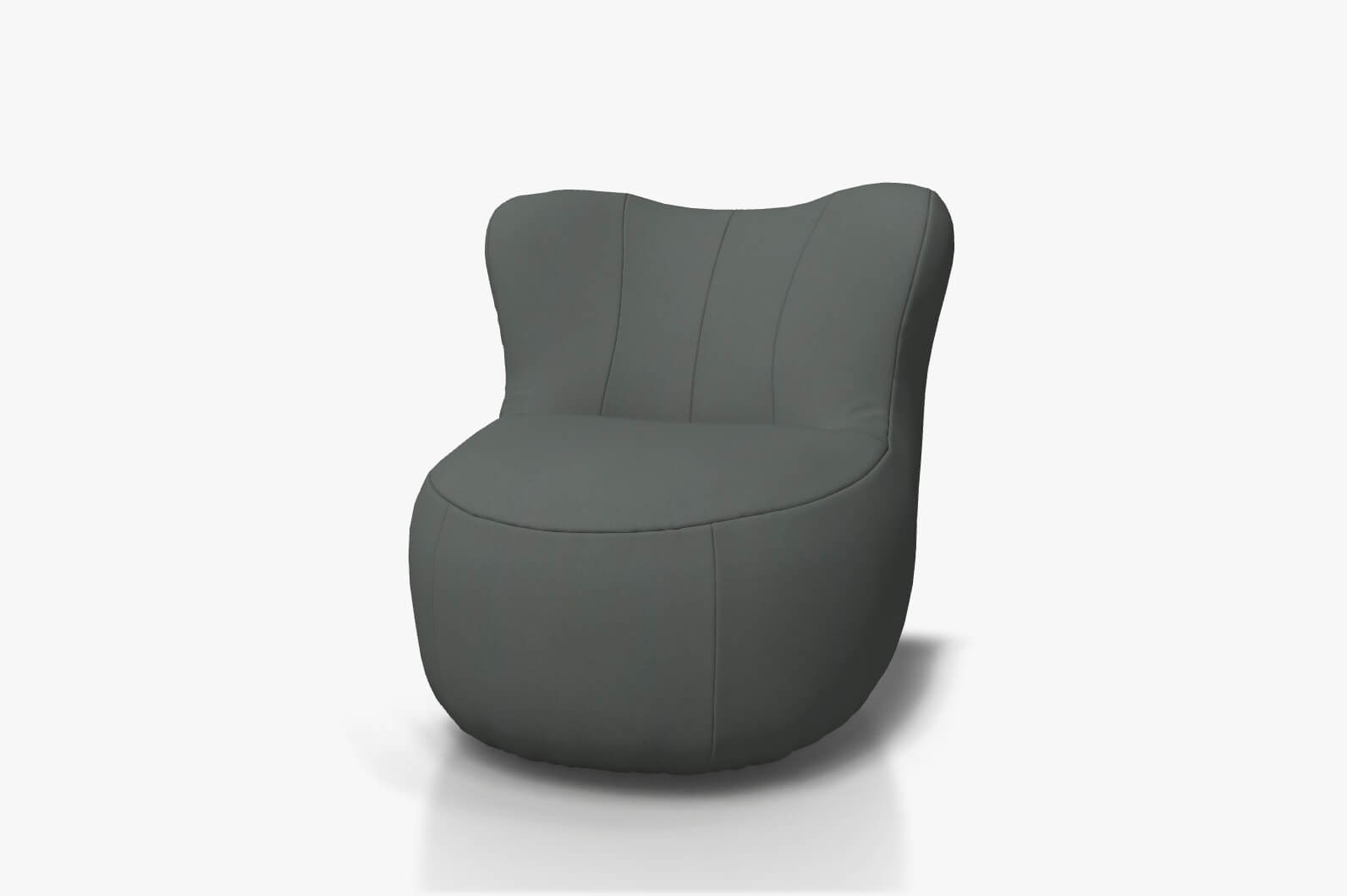 freistil Rolf Benz 173 - Sessel (Loungesessel) | Leder, fehgrau 9043 Grauer Sessel mit weicher Polsterung und ergonomischer Form, ideal für modernes Wohndesign