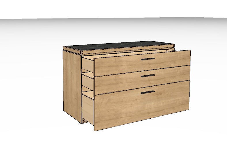 Wöstmann WM 2520 - Sideboard | Type 2251 | B: 121,9 cm | Wildeiche massiv, Keramik
