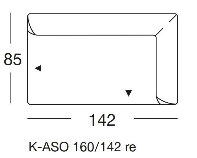 freistil Rolf Benz 160 - Anreihsofa rechts | B: 142 cm | K-ASO 160/142re
