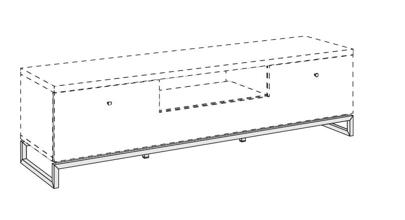 Metallgestell | Edelstahloptik (für 140 cm Breite)