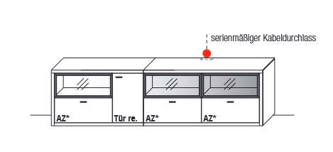 WM.2250.2753 Wöstmann. WM 2250 | Lowboard  | B: 273,0 cm | Type 2753/2754