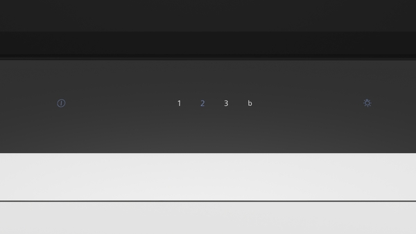 Nahaufnahme eines Bedienfelds mit Tasten für eine moderne Beleuchtungssteuerung