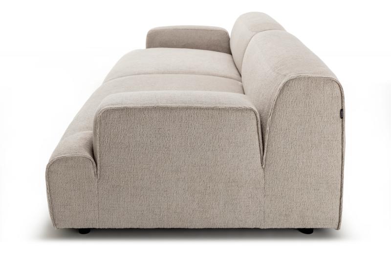 modernes graues Loungesofa vor weißem Hintergrund