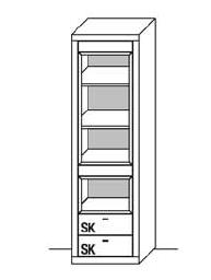 WM.A.5632 Wöstmann. Aurum | Rahmenregalschrank | Type 5632 | B: 60,2 cm