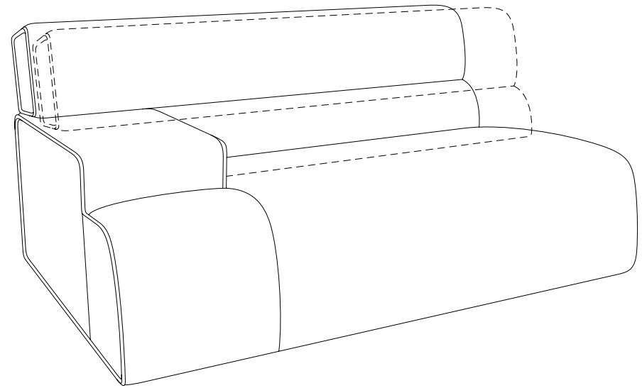 DW.C.D081115/D081116 designwerk Colosseo - Element 105 Armteil | B: 140 cm | mit Rückenverstellung | D081115/D081116