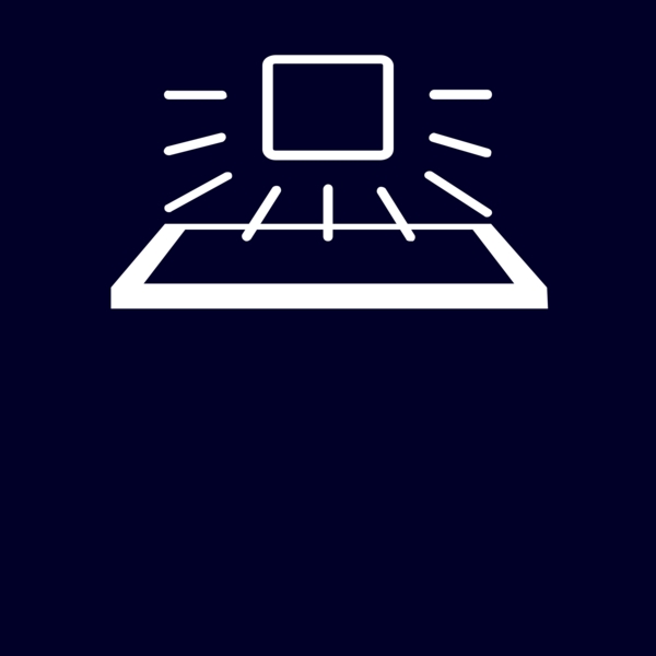 Abstraktes Symbol eines leuchtenden Bildschirms auf dunklem Hintergrund