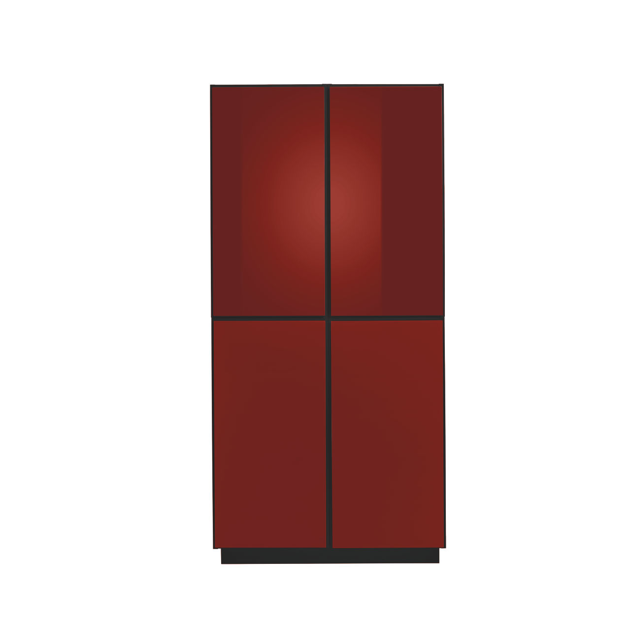 now! by hülsta. to go colour | Highboard | H: 156,0 cm | B: 75,0 cm | Akzent Lack-granatrot