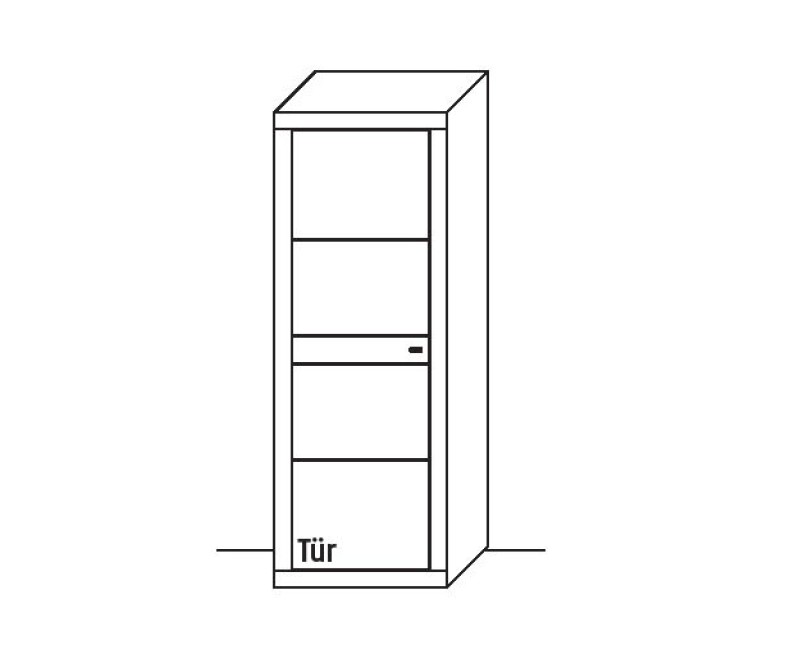Illustration eines Schrankes vor weißem Hintergrund