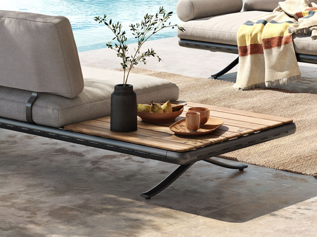 Rolf Benz Yoko 219 - Ablage 80 cm Outdoor Ablage für Rolf Benz Yoko aus Teak