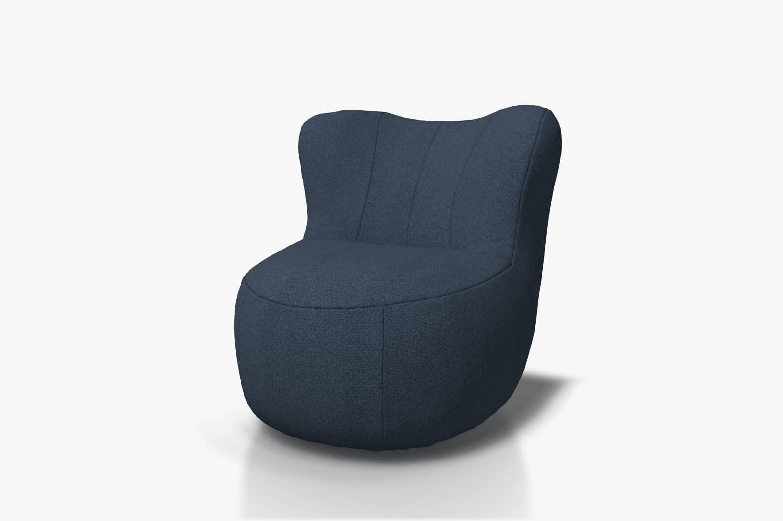 freistil Rolf Benz 173 - Sessel (Loungesessel) | Stoff, schwarzblau 1056 Ein moderner, dunkelblauer Sessel in minimalistischer Form, ideal für stilvolles Wohnen.