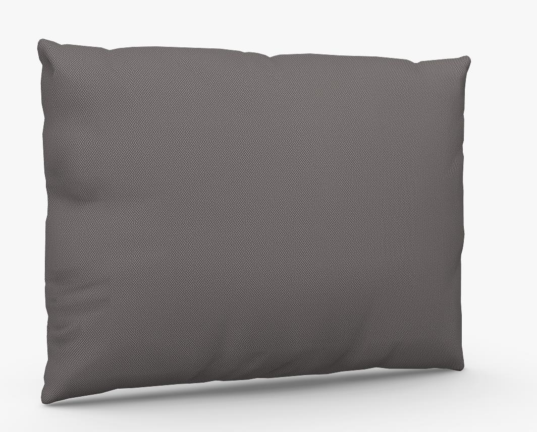 freistil Rolf Benz 198 - Kissen-Matte | 88 x 68 cm Quadratisches, graues Zierkissen aus Baumwolle, 50x50 cm, schlichtes Design