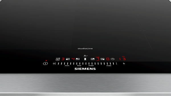 Siemens studioLine EX677FEC5E iQ700 Induktionskochfeld 60 cm Schwarz, Mit Rahmen aufliegend