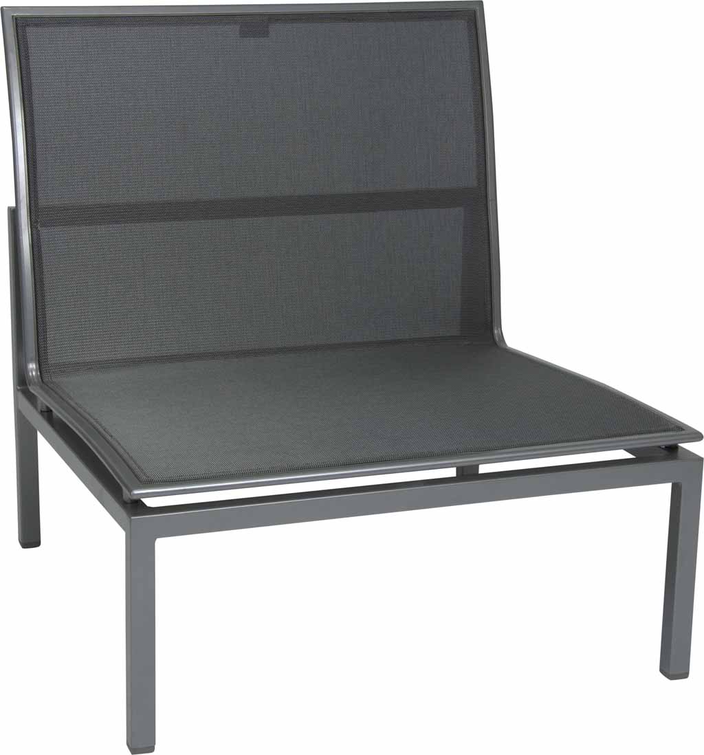 Stern. Skelby | Gartenlounge-Mittelelement | silbergrau | Aluminium graphit